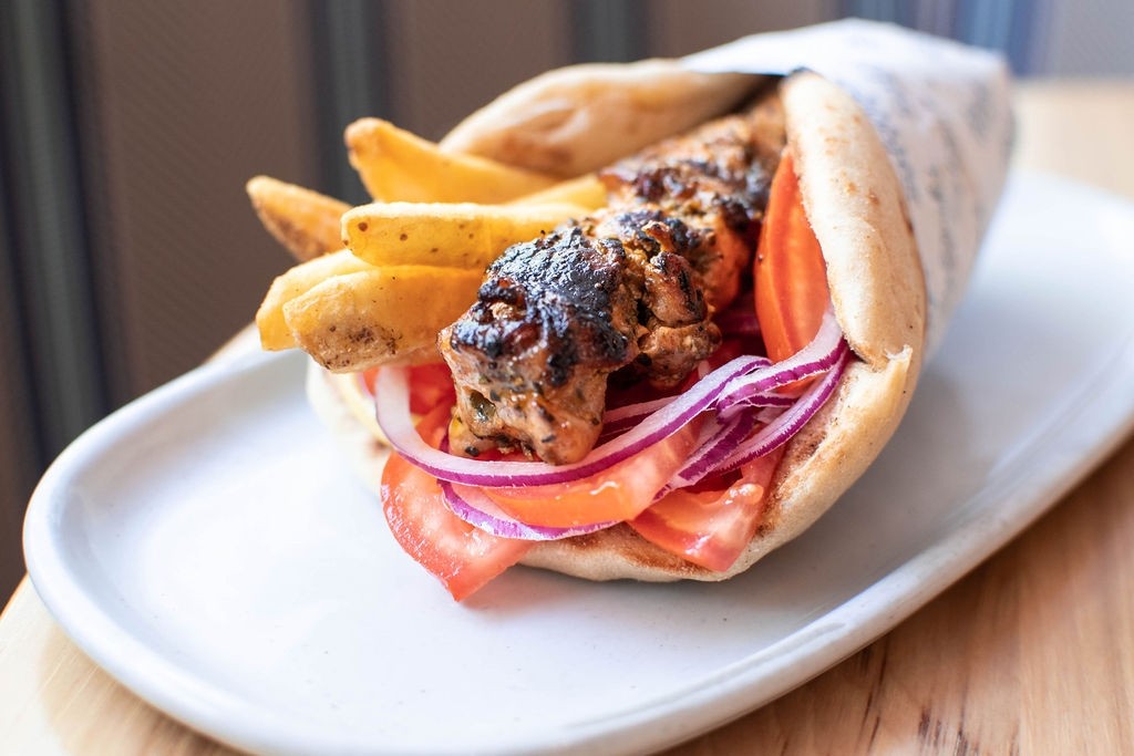 Saloniki Greek Beacon Hill Chicken Souvlaki Double Classic Meal