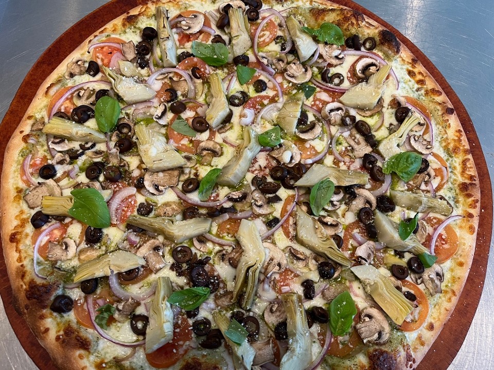 Large Pesto Veggie Pizza