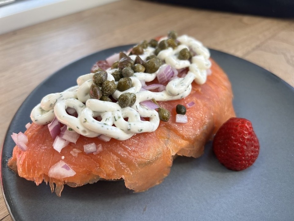 Salmon Cream Cheese Loaded Toast (Online To Go)