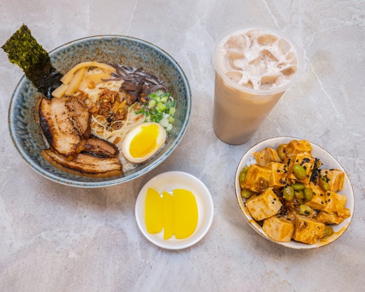 Tonkotsu Ramen, Rice & Drink