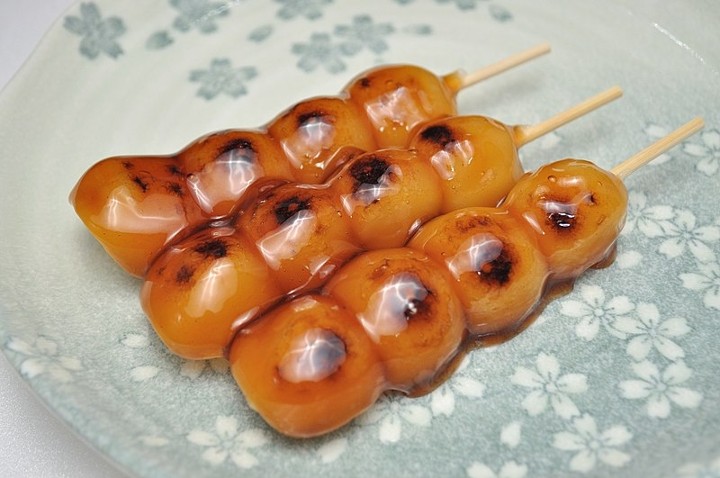 Mitarashi Dango (Sweet Soy Rice Cake Snack)
