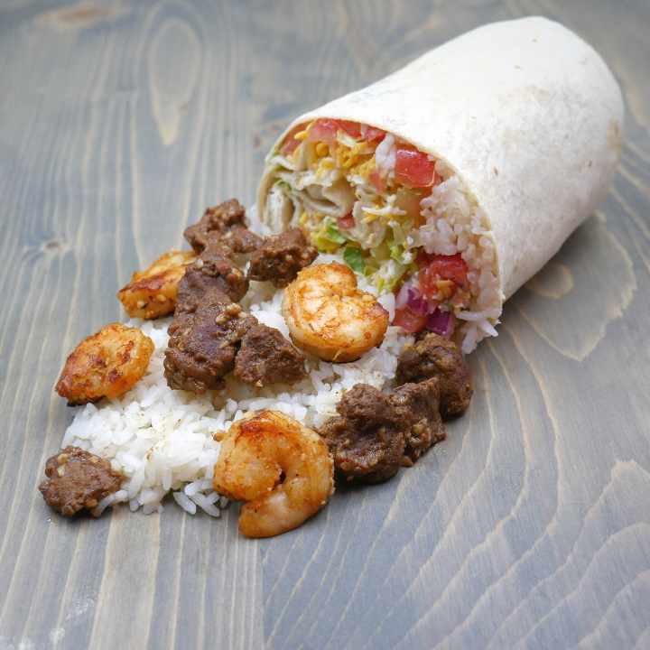 Surf N Turf Burrito (Truck Style)