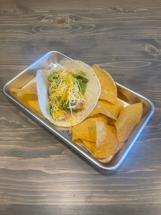 Crispy Chicken Taco (1) with Chips & Juice
