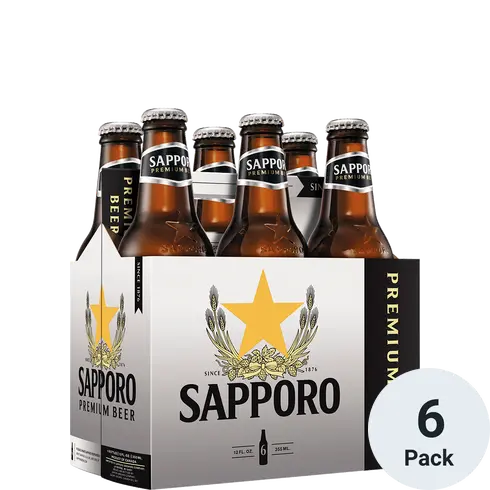 Sapporo Premium Beer 6pk-12oz btls