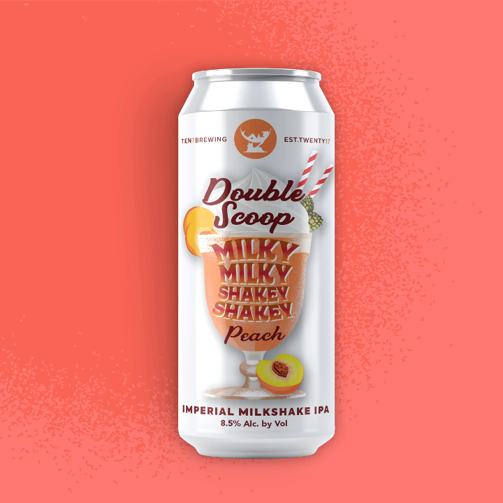 Ten7 Brewing Double Scoop Milky Miky Peach 4pk 16-oz can TO