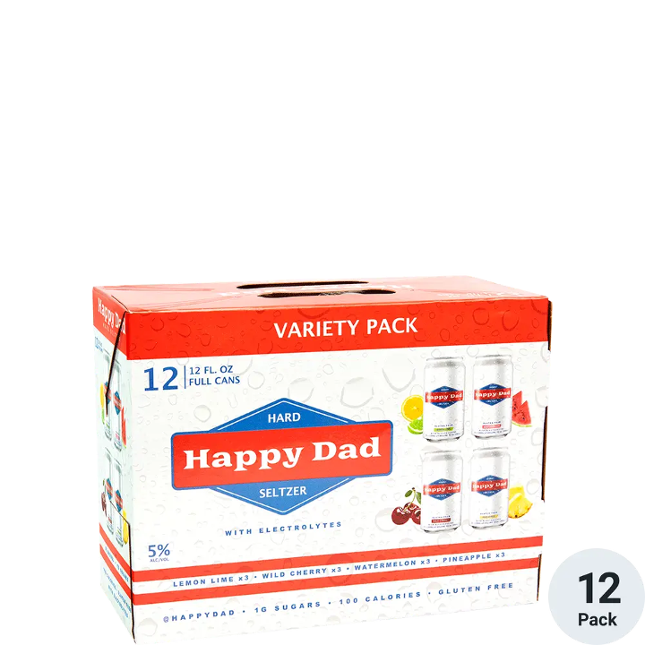 Happy Dad Hard Seltzer Variety 12pk-12oz cans TO