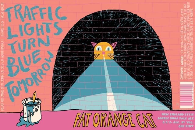 Fat Orange Cat Traffic Lights Turn Blue Tomorrow 4pk 16-oz can