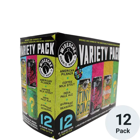 Wiseacre Variety Pack 12pk-12oz cans TO