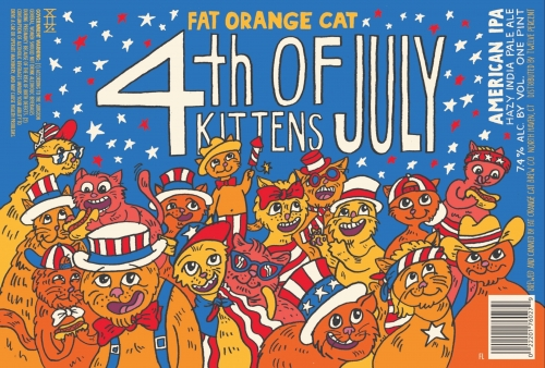 Fat Orange Cat 4th of July Kittens 4pk 16-oz Can