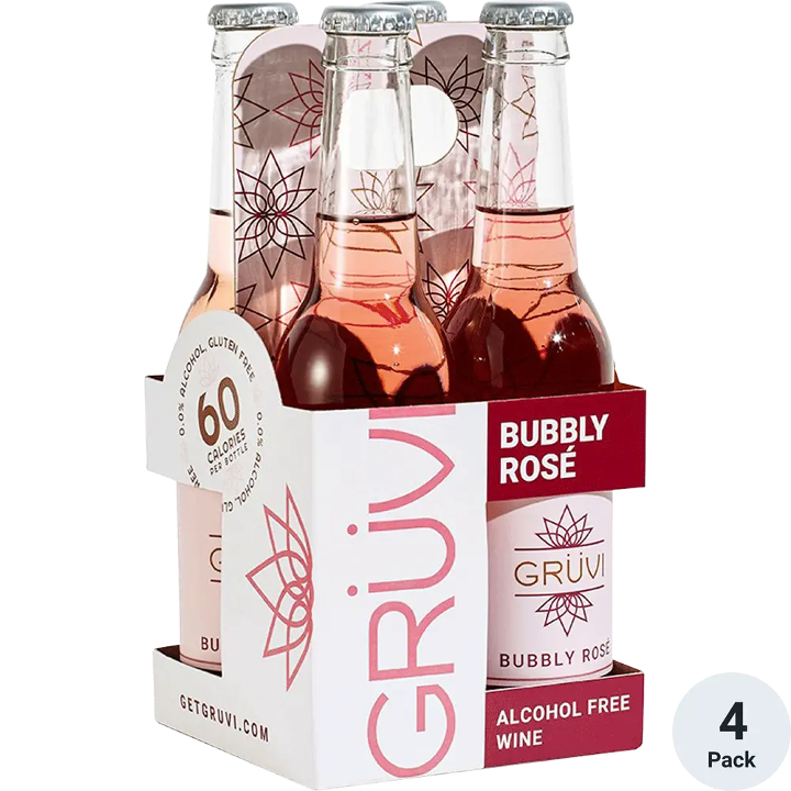 Gruvi Non-Alcoholic Bubbly Rose 4pk-10oz btls