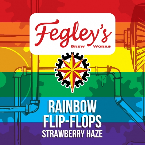 Fegley's Brew Works Rainbow Flip Flops Strawberry 4pk 16oz can