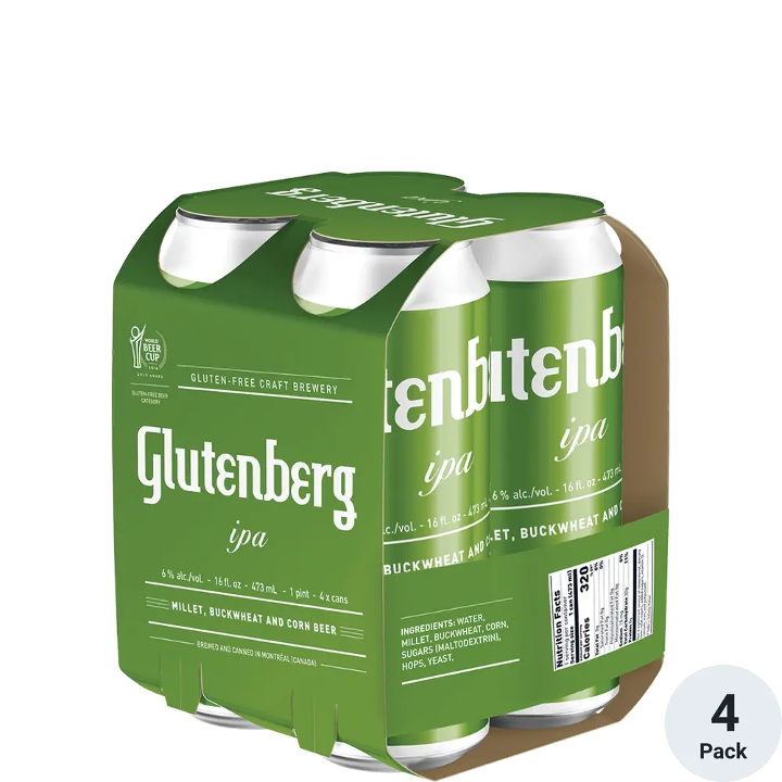 Glutenberg IPA 4pk 16-oz can TO