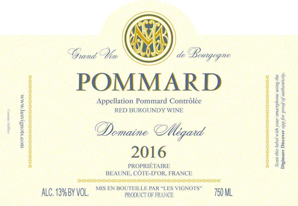 Domaine Megard Pommard 750ml TO