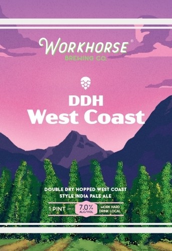 Workhorse DDH West Coast IPA 4pk 16-oz can