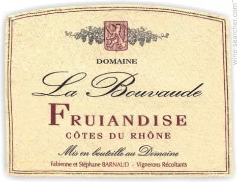Domaine La Bouvade Cote Du Rhone La Fruandise 750ml TO