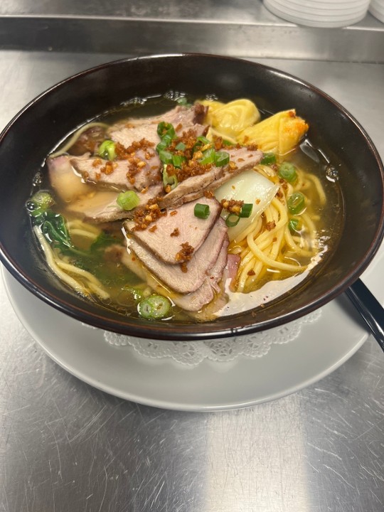 Char Siu Pork and Wonton Noodle Soup