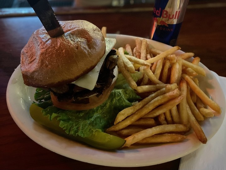 Garlic Mushroom Swiss Burger