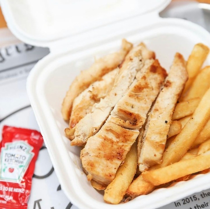 Grilled Chicken Strips (Fries And A Drink)