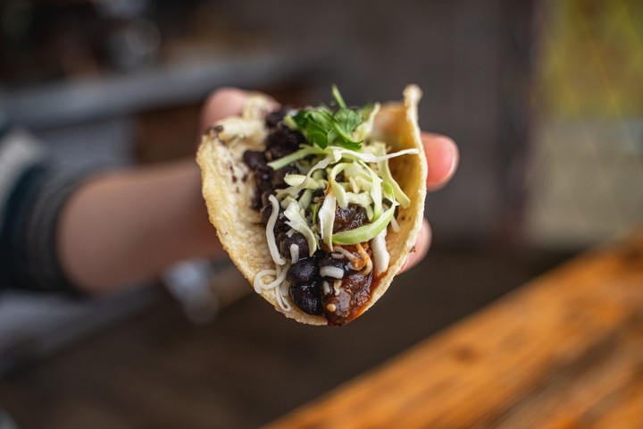 Stewed Organic Black Bean Taco