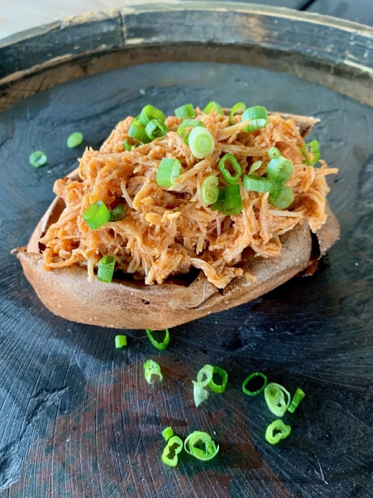 Buffalo Chicken Stuffed Sweet Potato (GF)