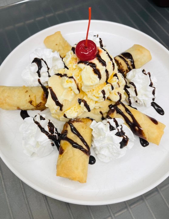 Fried Banana with Vanilla Ice Cream