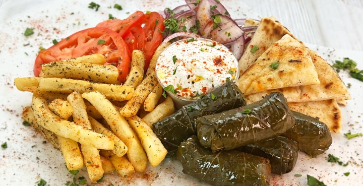 Stuffed Grape Leaves with Rice Platter