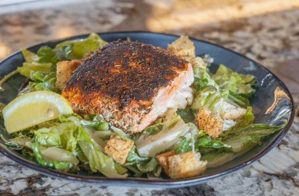 Blackened Salmon Caesar Salad