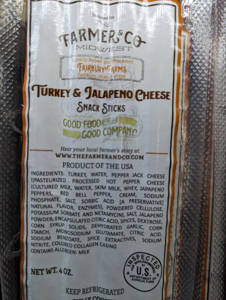 Slagel Farm Turkey Jalapeno Snack Sticks