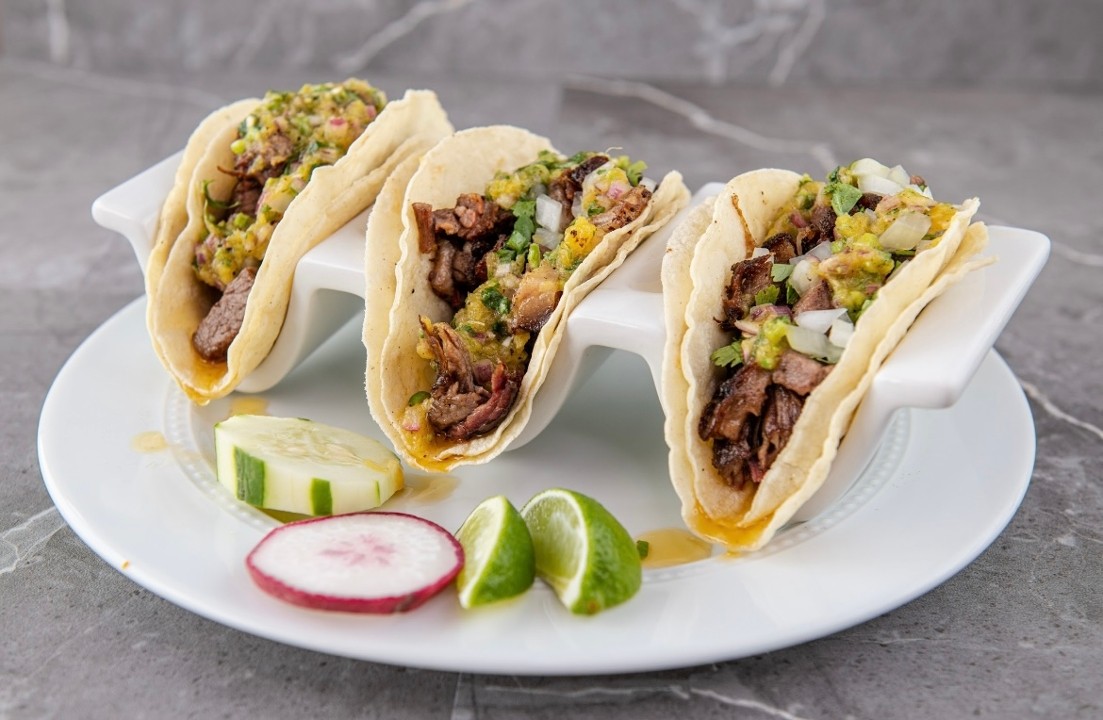 Smoked Brisket Tacos with pineapple salsa