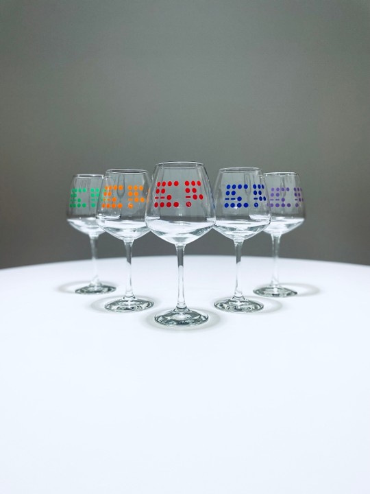 HS House Glass - 5 Color Morse Code Set