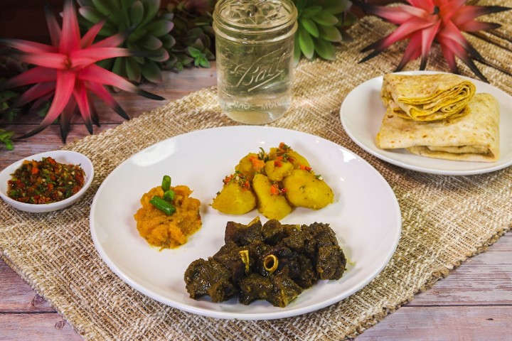 Joy's Roti Joy's Roti Delight - Dhalpourie With Curry Duck
