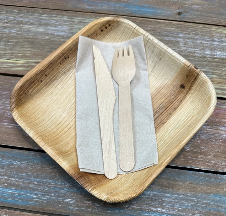 Utensils for a Group - Palm Leaf Plates (Set of 10)