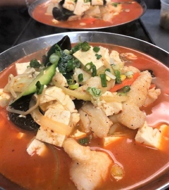 Korean Fish Tofu Hot Pot
