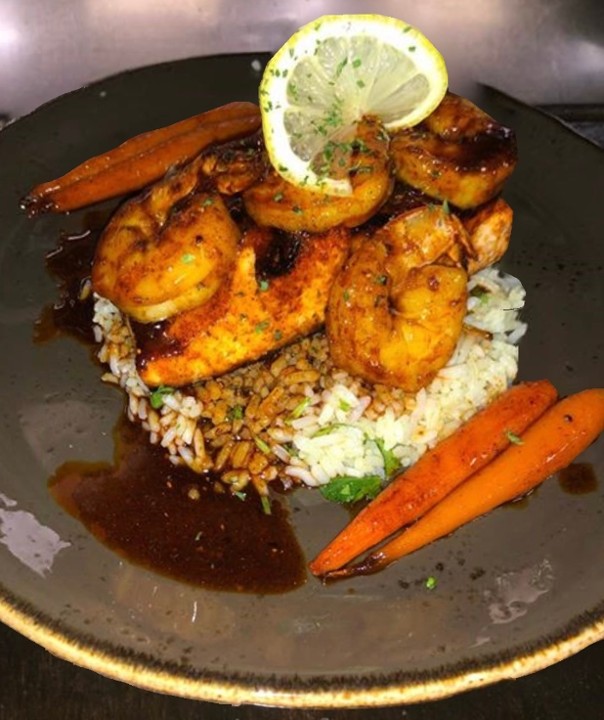 Blackened Cajun Shrimp & Salmon