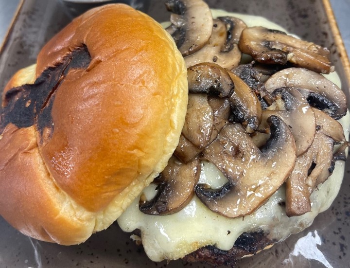Mushroom Meltdown Burger - $10 Burger Monday