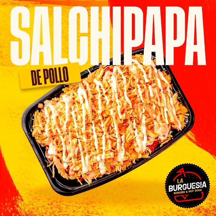 salchipapa con pollo