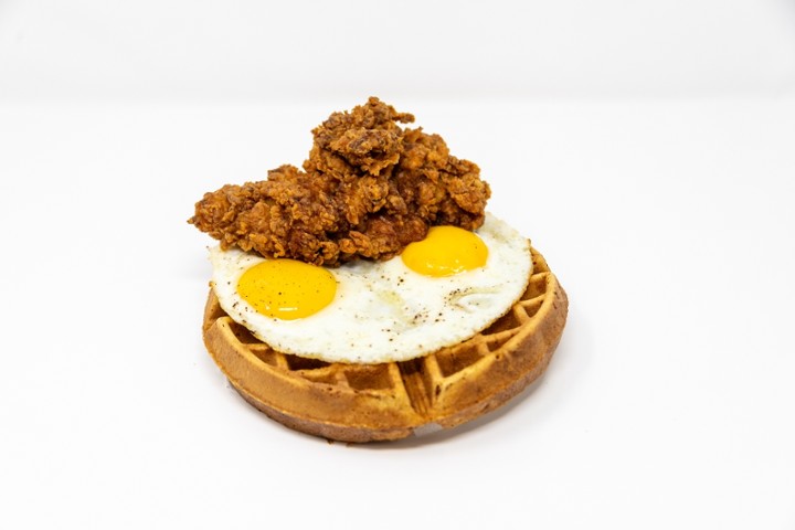 Chicken & Waffles with Eggs