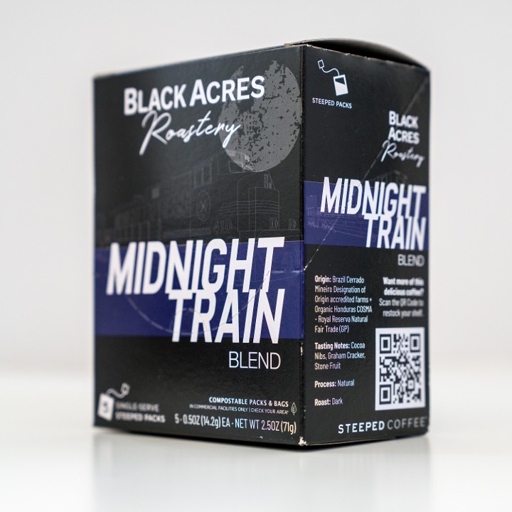 5-Pack Box - Midnight Train Steeped Bags