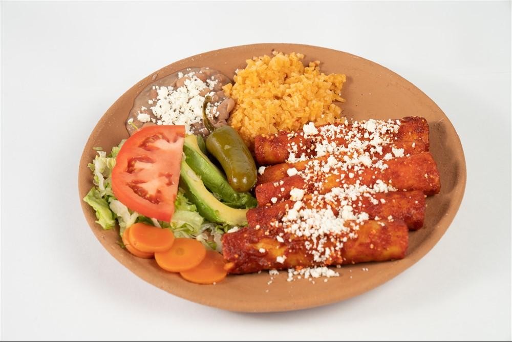 #7 Meat Enchiladas Plate