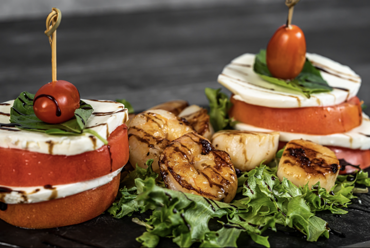 Seafood Caprese Tower