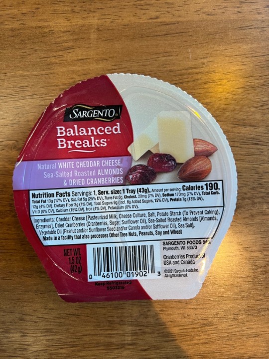 Balanced Breaks - White Cheddar  / Almonds / Cranberries