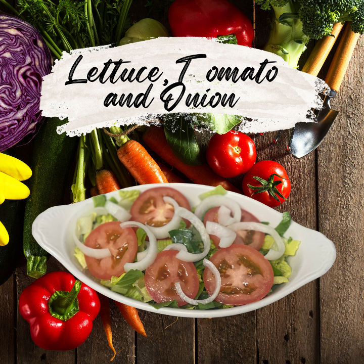 Tomato, lettuce and onion SALAD
