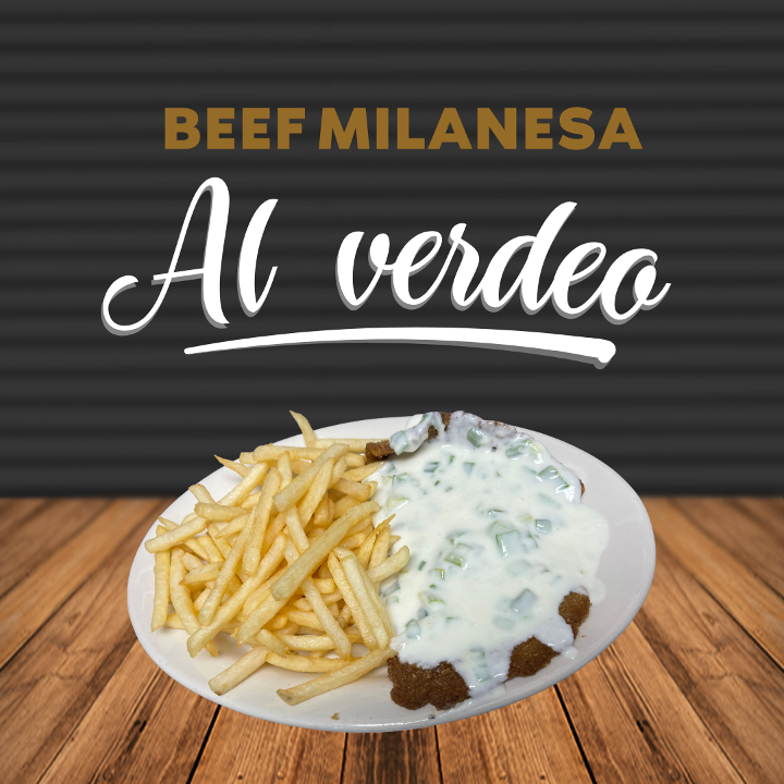 Milanesa al verdeo with side (Copy)