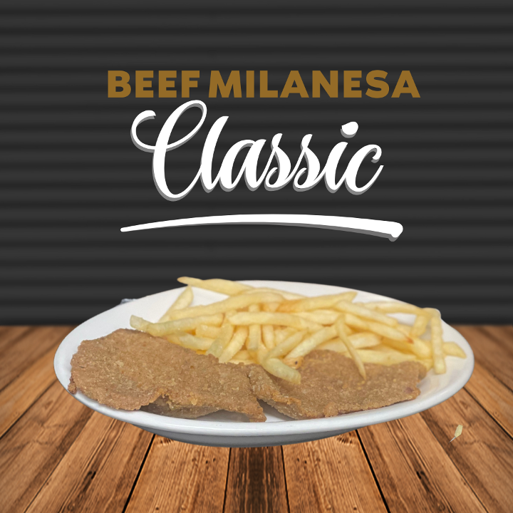 Milanesa classic + 1 beef cocktail empanada FREE