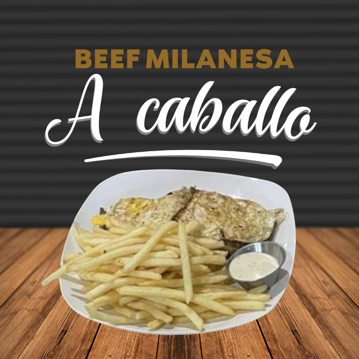 Milanesa with 2 eggs with side (Copy)