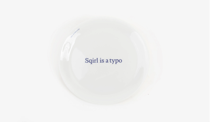 Sqirl is a typo 9" Plate