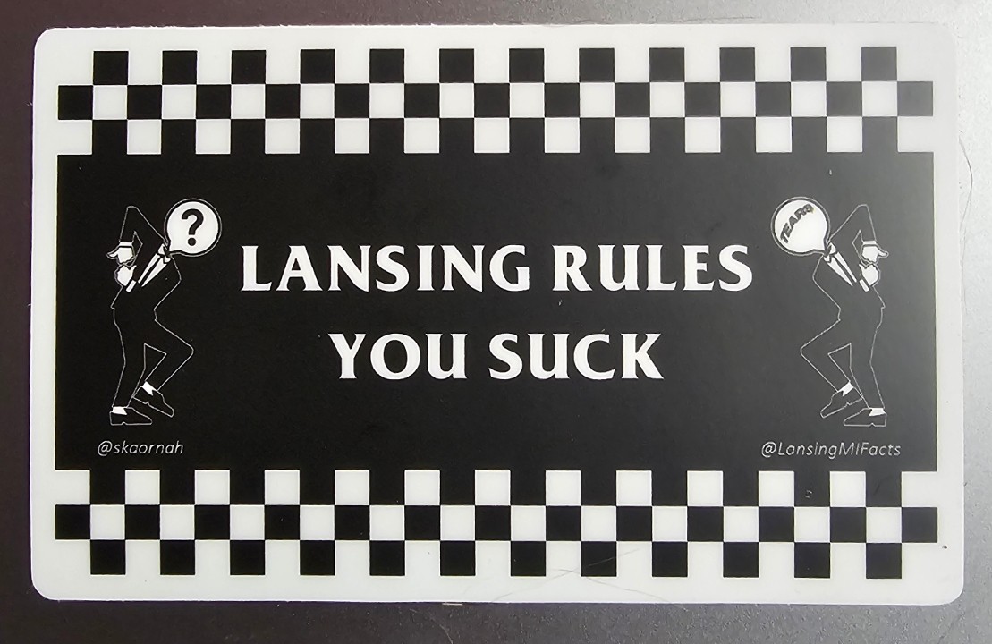 Lansing Rules, You Suck Sticker (Ska or Nah x Lansing Facts collab)
