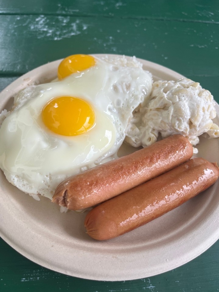 WIENER AND 2 EGG PLATE