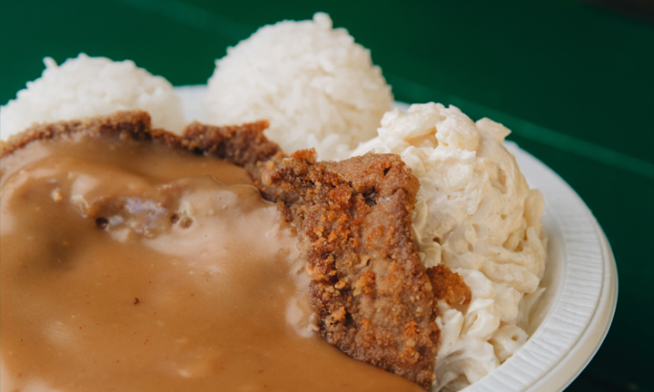 BEEF CUTLET WITH GRAVY PLATE