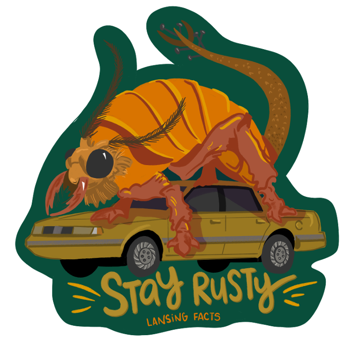 QD&D: Ruthie the Rust Monster Sticker by Sara Pulver